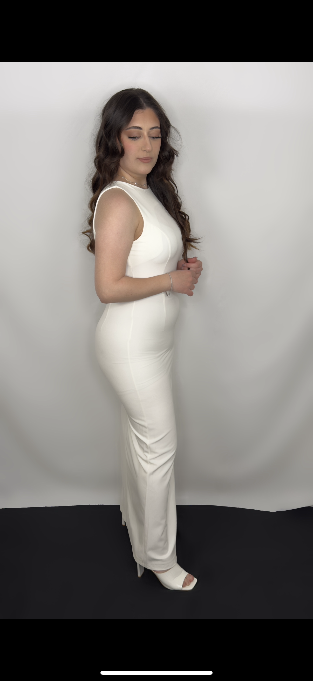 Robe longue avec fente