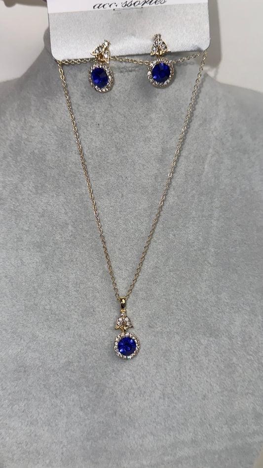 Ensemble collier et boucle d'oreille