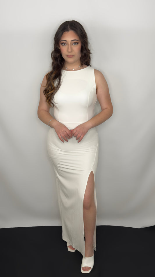 Robe longue avec fente
